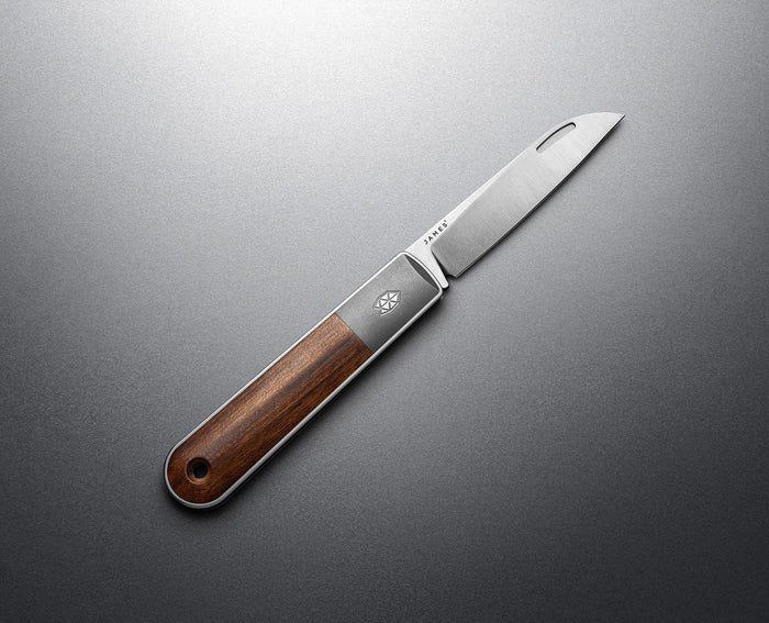 The Wayland Pocket Knife - Rosewood / Stainless / Wood / Straight Edge