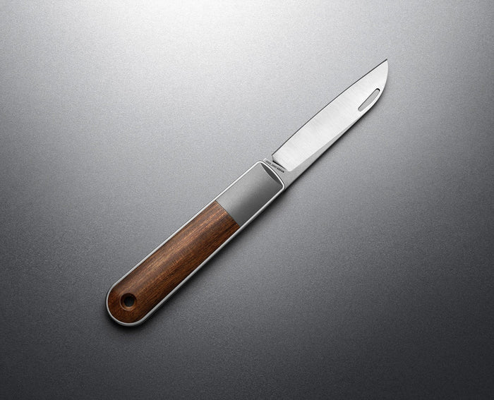 The Wayland Pocket Knife - Rosewood / Stainless / Wood / Straight Edge