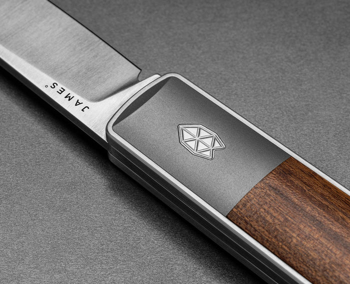 The Wayland Pocket Knife - Rosewood / Stainless / Wood / Straight Edge
