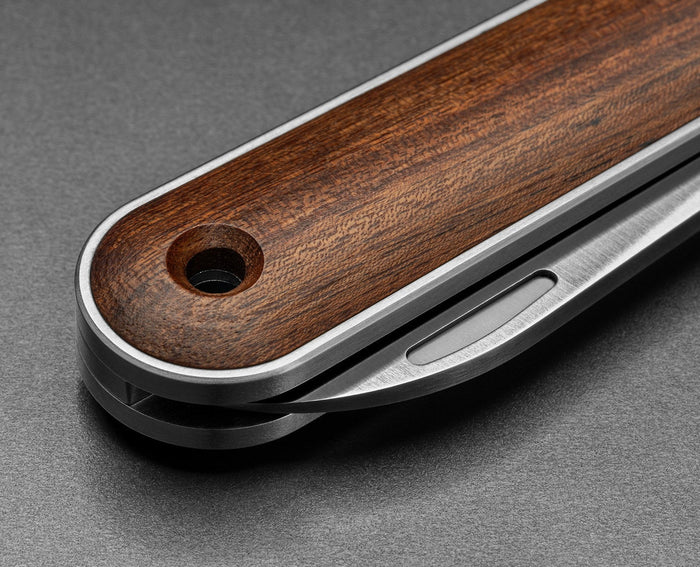 The Wayland Pocket Knife - Rosewood / Stainless / Wood / Straight Edge