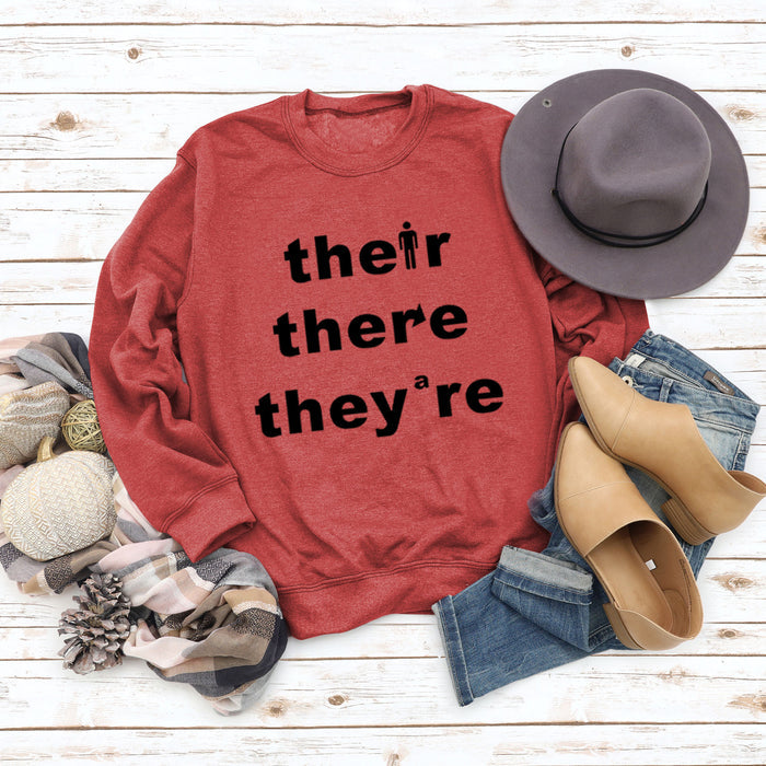Red sweater (black font) / S
