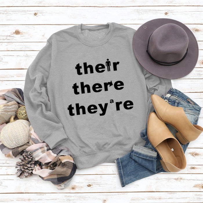 Grey sweater (black font) / S