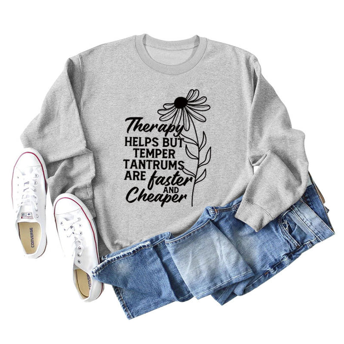Grey hoodie (black font) / S