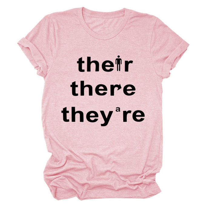 Pink (black font) / S