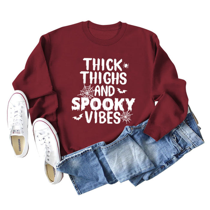 Red wine sweater (white font) / S