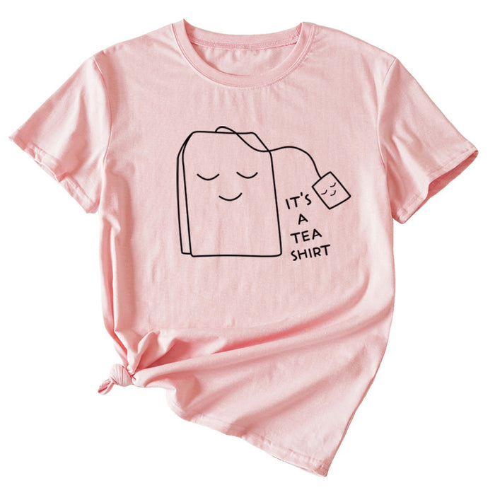 Pink (black font) / S