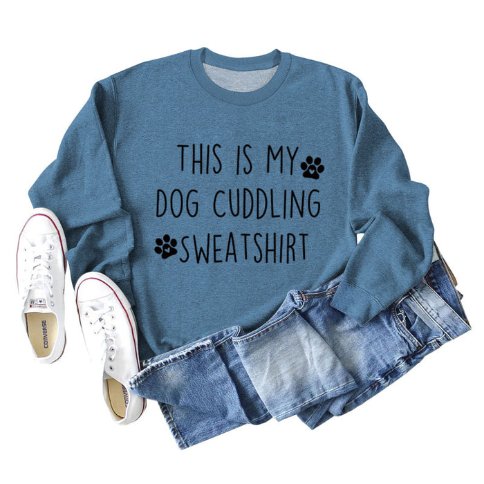 Blue sweater (black font) / S
