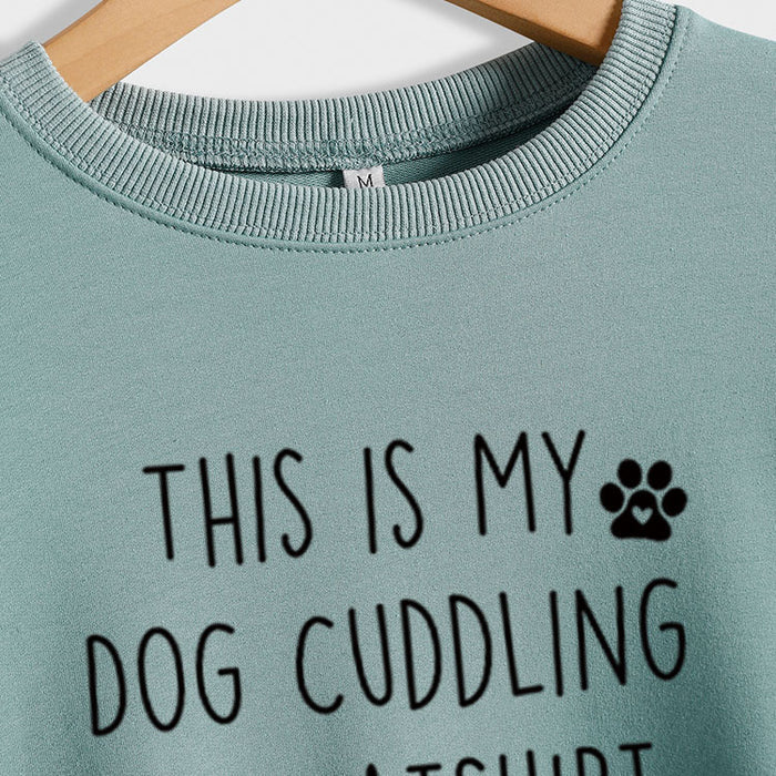 This Is My Dog Fashion Letter Dog Print Leisure Long Sleeve Large Sweater