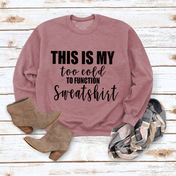 Rose gold sweater (black font) / S