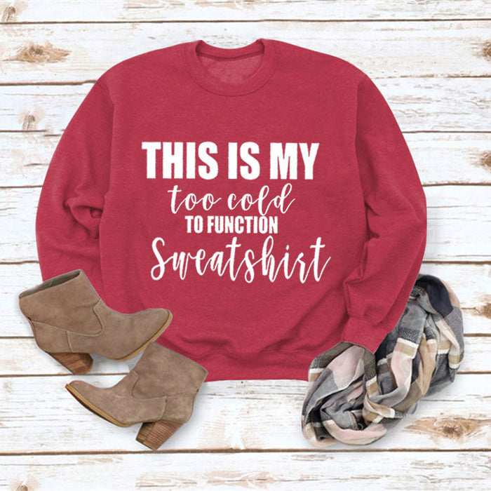 Red sweater (white font) / S