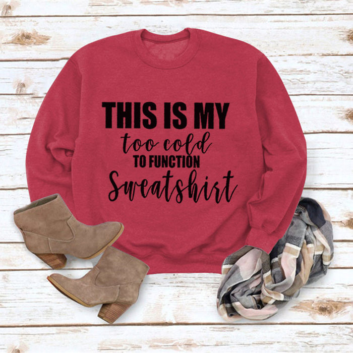 Red sweater (black font) / S
