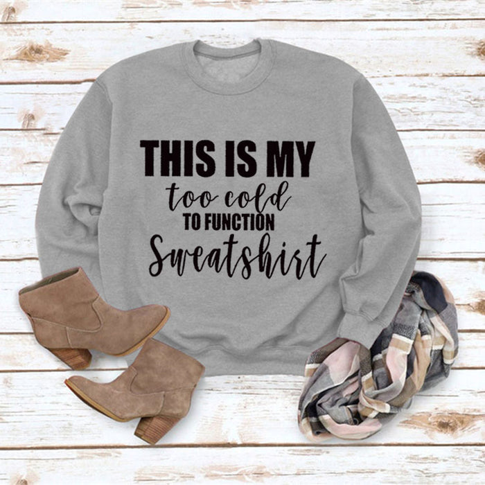 Grey sweater (black font) / S
