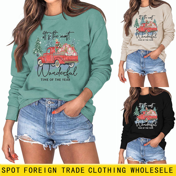 This Is The Most Wonderful Monogram Print Long Sleeve Sweatshirt for Women