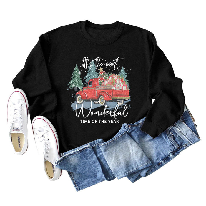 This Is The Most Wonderful Monogram Print Long Sleeve Sweatshirt for Women