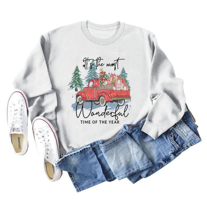 This Is The Most Wonderful Monogram Print Long Sleeve Sweatshirt for Women
