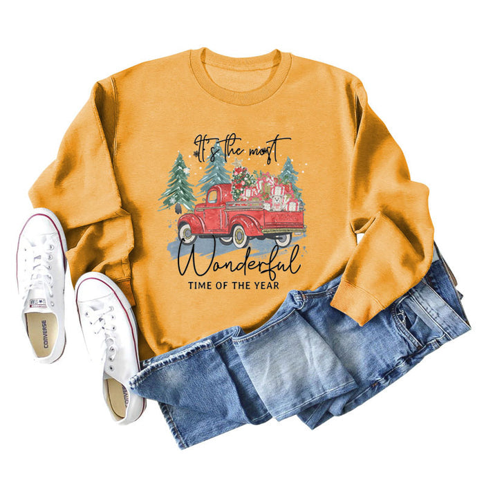 This Is The Most Wonderful Monogram Print Long Sleeve Sweatshirt for Women