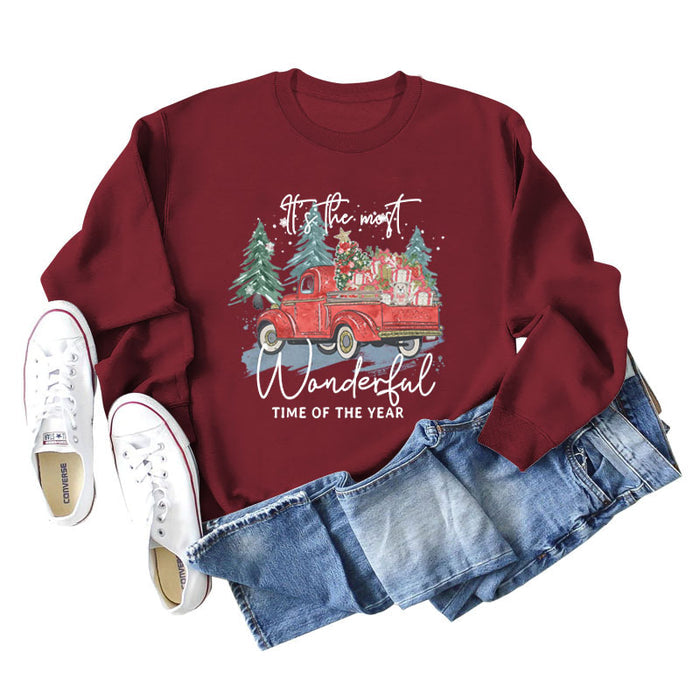 Wine red sweater (white color picture) / S