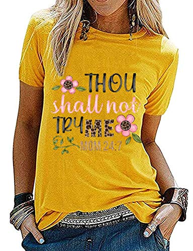 Thou Shall Not Try Me T-Shirt for Women