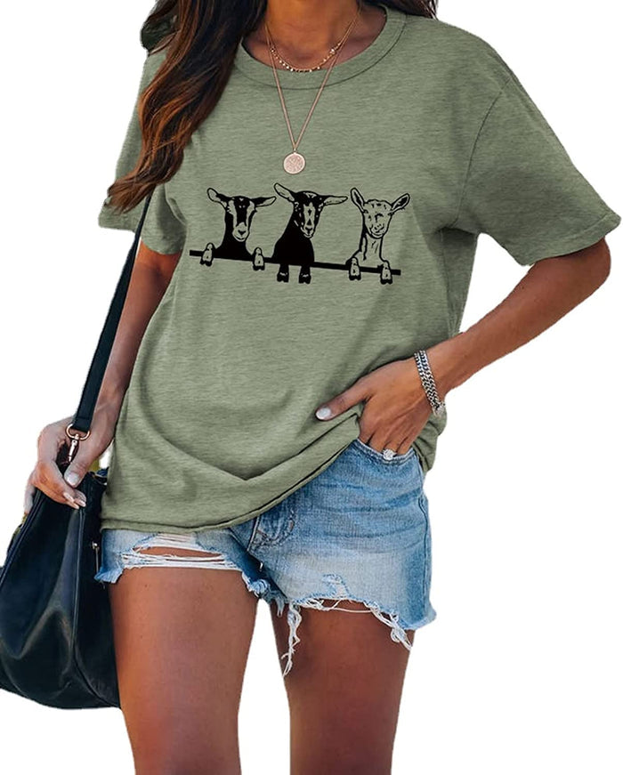 Three Goats Make Happiness Women T-Shirt
