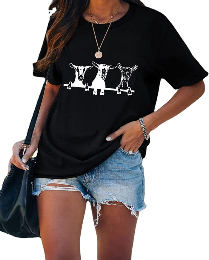 Three Goats Make Happiness Women T-Shirt
