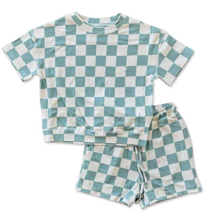 Tidepool Check CALM CLOUD Short Set