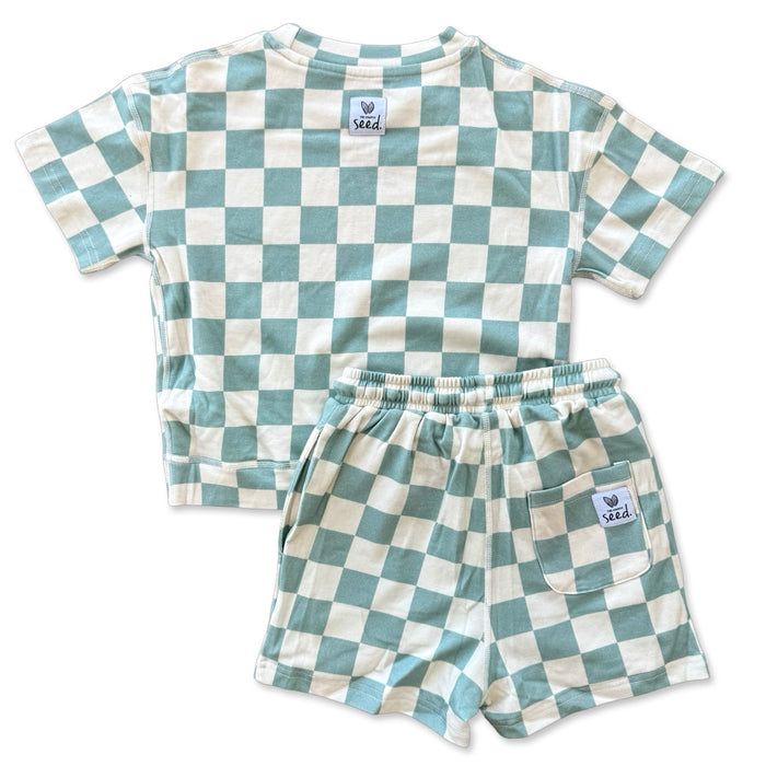 Tidepool Check CALM CLOUD Short Set