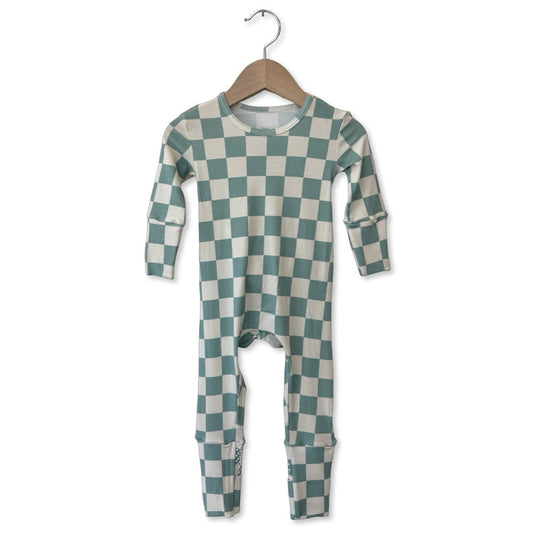Tidepool Check Kid's Day to Night Romper
