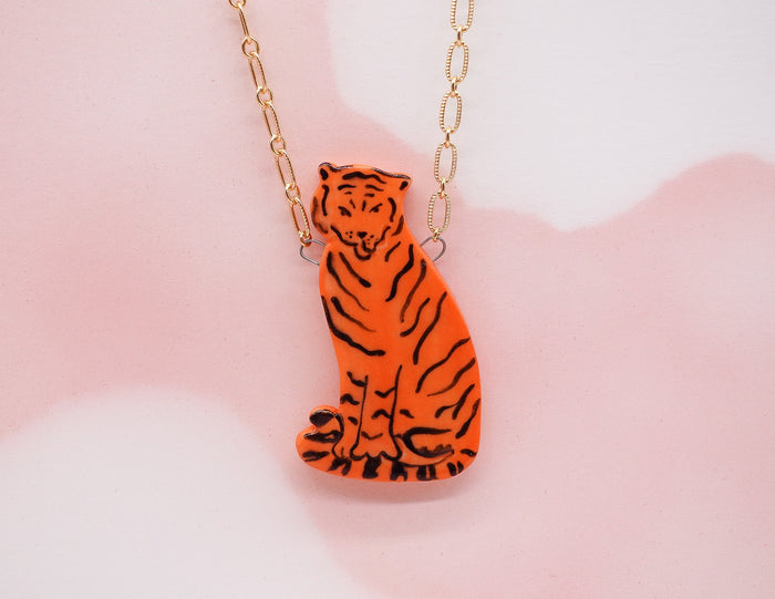 Tiger Portrait Necklace