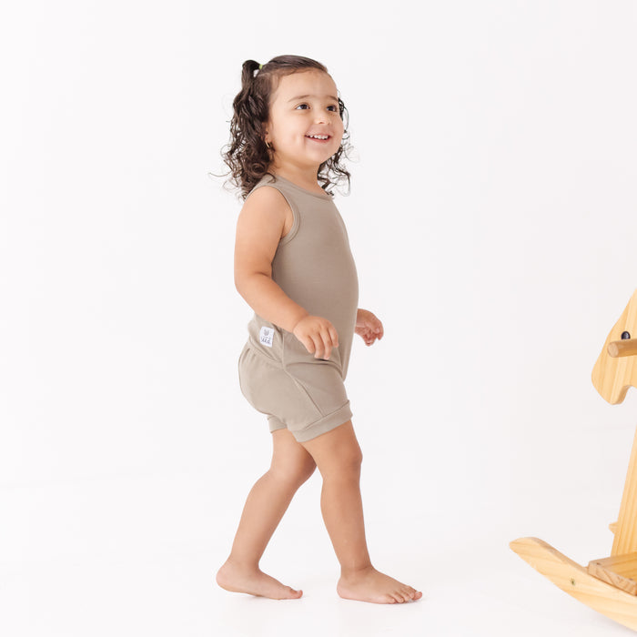 Timber Sleeveless Shorty Romper Luxe Edition | Cotton Bamboo Blend