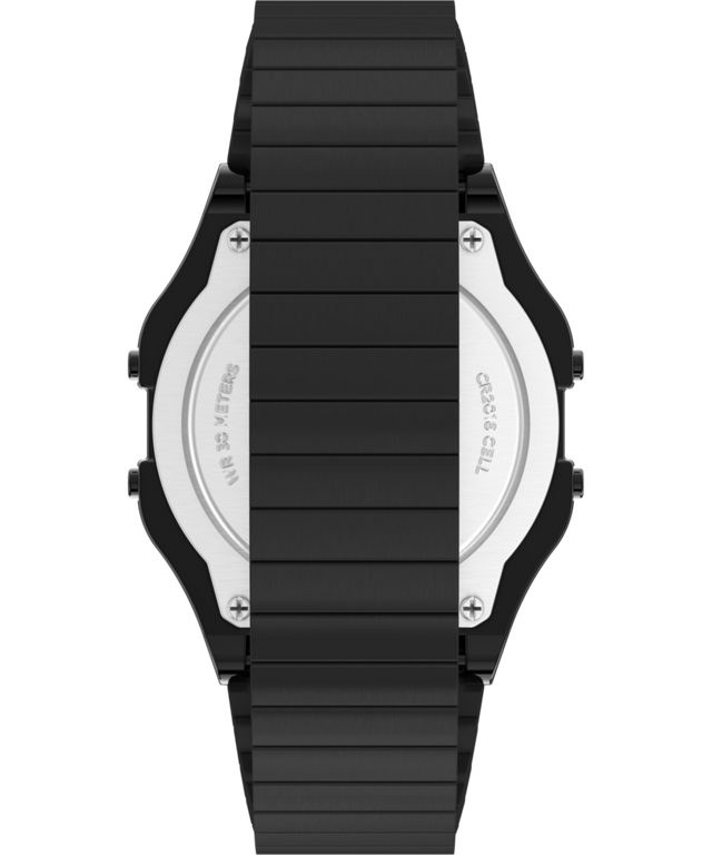 Timex T80 34mm Stainless Steel Expansion Band Watch - Black