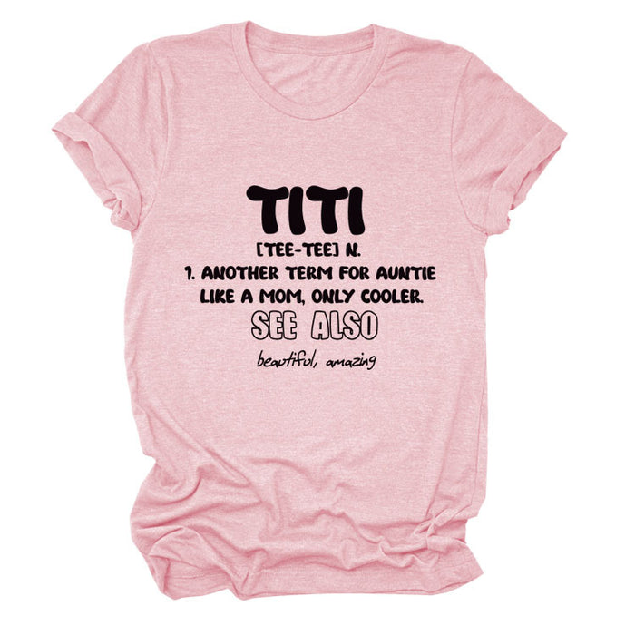 Pink (black font) / S