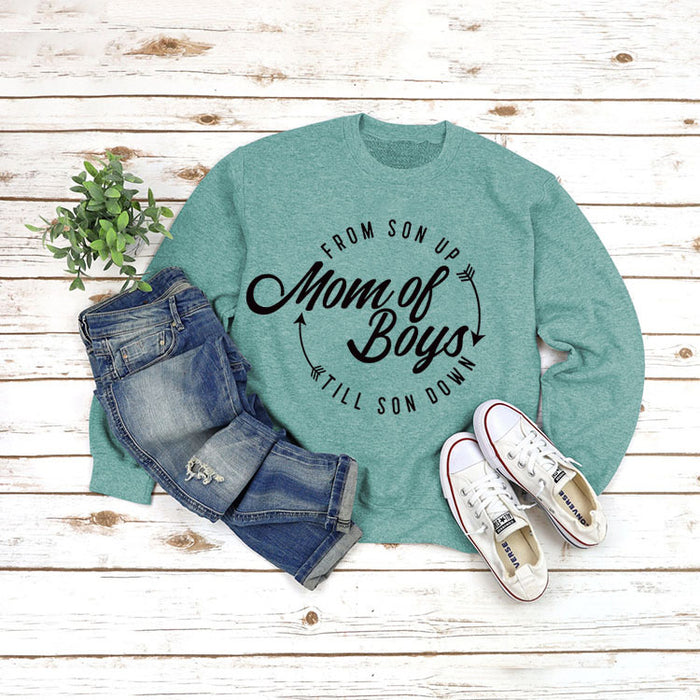 Light green sweater (black font) / S