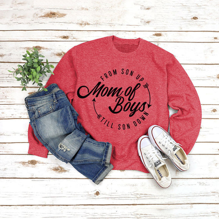Red sweater (black font) / S