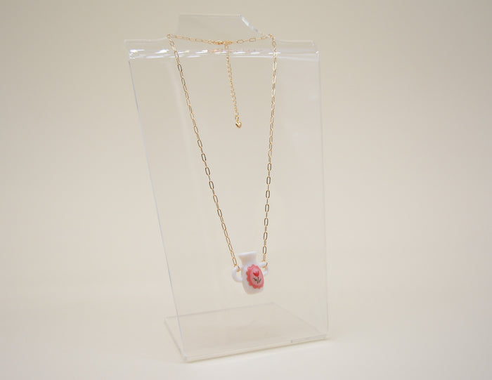 Tulip Porcelain Pot Necklace
