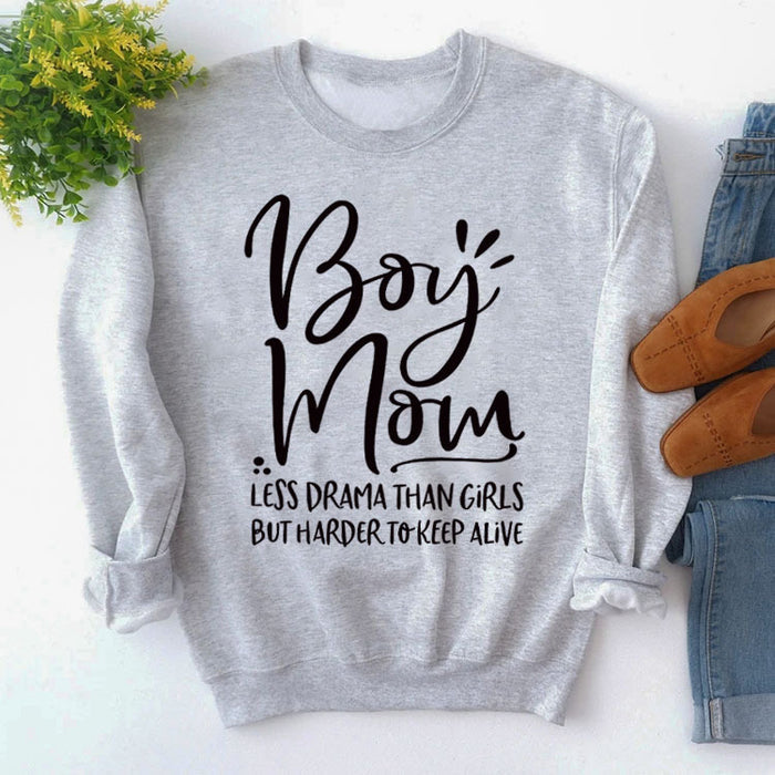 Grey sweater (black font) / S