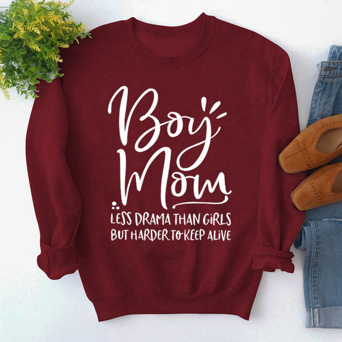 Red wine sweater (white font) / S