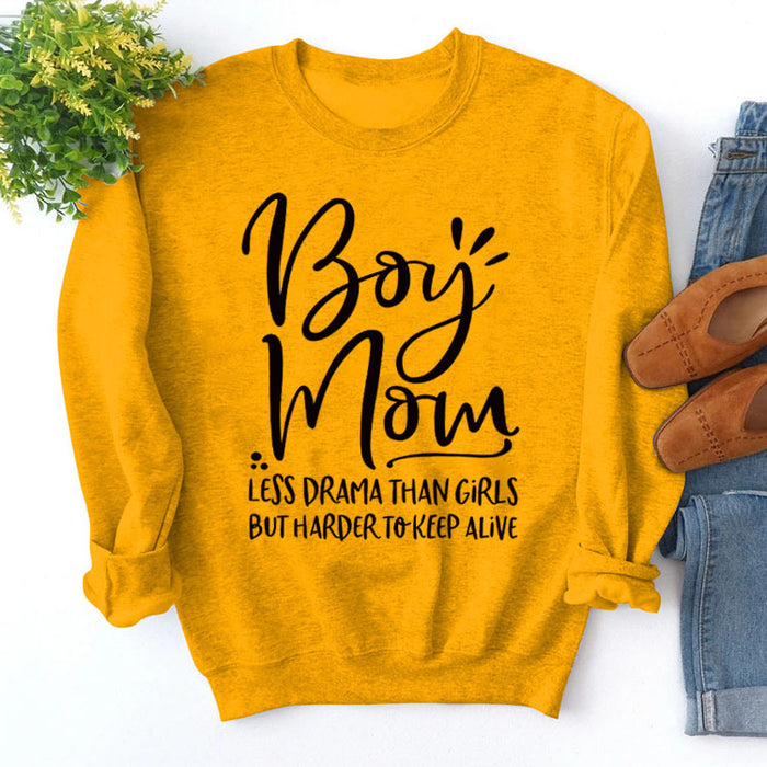 Yellow sweater (black font) / S