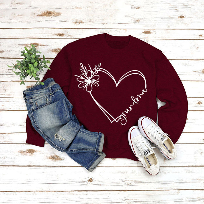 Wine red sweater (white font) / S
