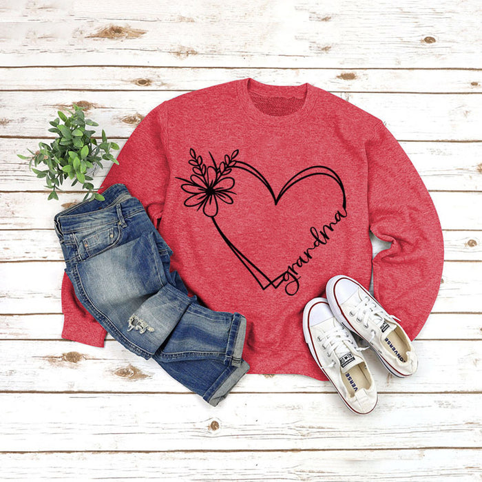 Red sweater (black font) / S