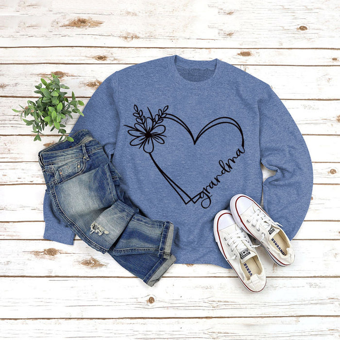 Blue sweater (black font) / S