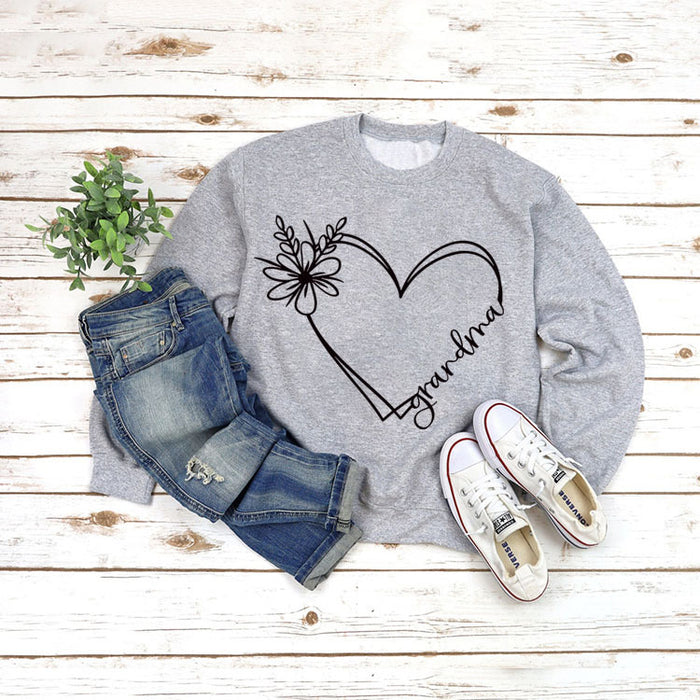 Gray sweater (black font) / S
