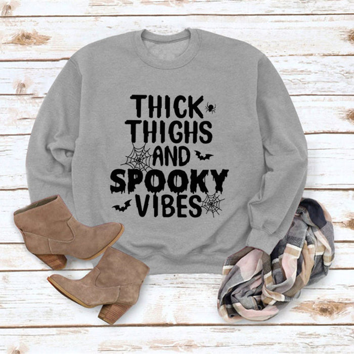 Grey sweater (black font) / S