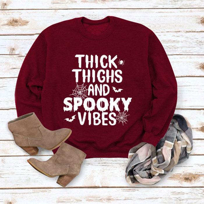 Wine red sweater (white font) / S