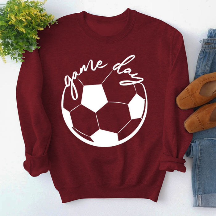 Red wine sweater (white font) / S