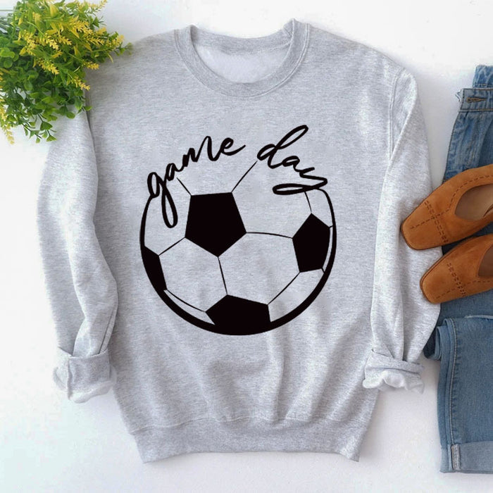 Grey sweater (black font) / S