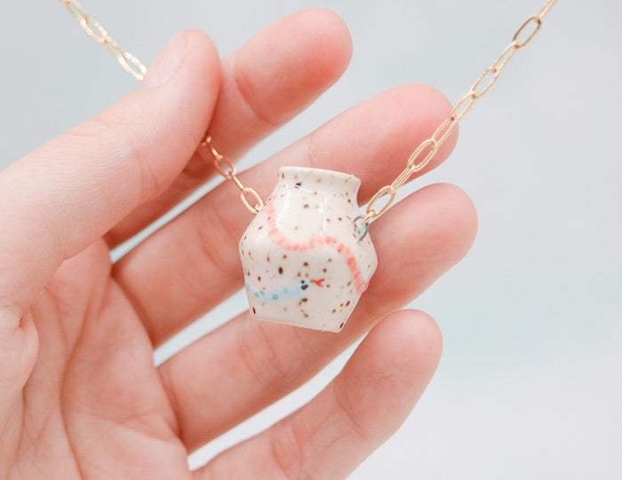 Two Snakes Pot Necklace