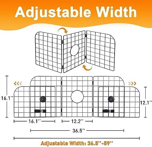 Universal Fit Adjustable Heavy-Duty Pet SUV Divider Gate with Metal Mesh for Safety Driving Travel Accessories Travel Pet Clever