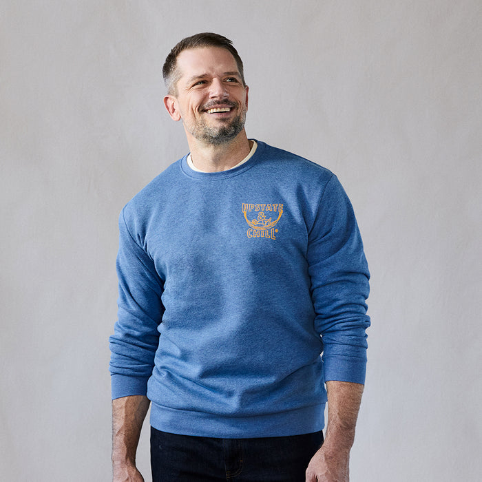 Upstate & Chill® Hammock Crewneck - Heather Bay Blue