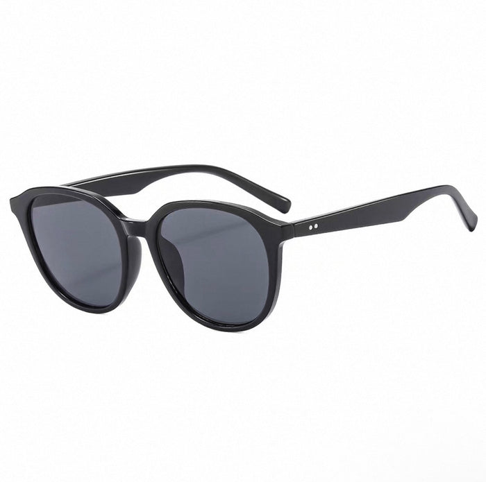 Sunglasses for Women, UV Protection, Suitable for Square and Round Faces, White Frame, High-End Glasses - black
