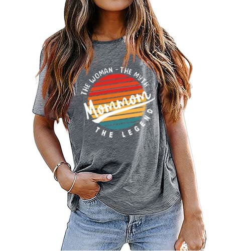 Vintage Mommom Tees Women The Woman The Myth The Legend Funny Mommom T-Shirt